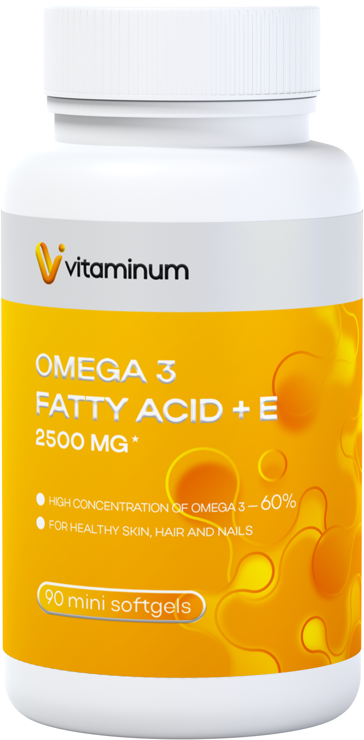  Vitaminum ОМЕГА 3 60% + витамин Е (2500 MG*) 90 капсул 700 мг   в Твери