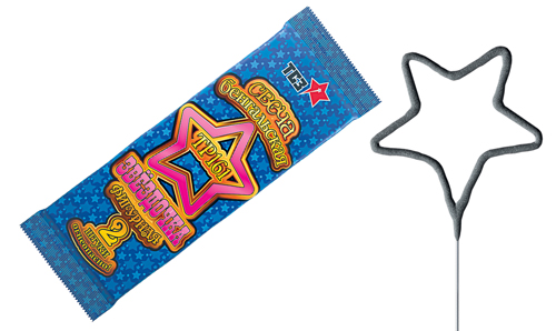  Бенгальские свечи фигурные 2 шт "Звездочка"  в Твери