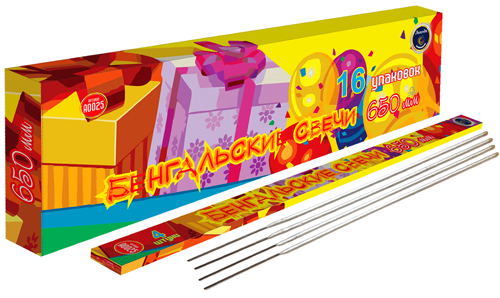  Бенгальские свечи 650 мм 4 шт  в Твери